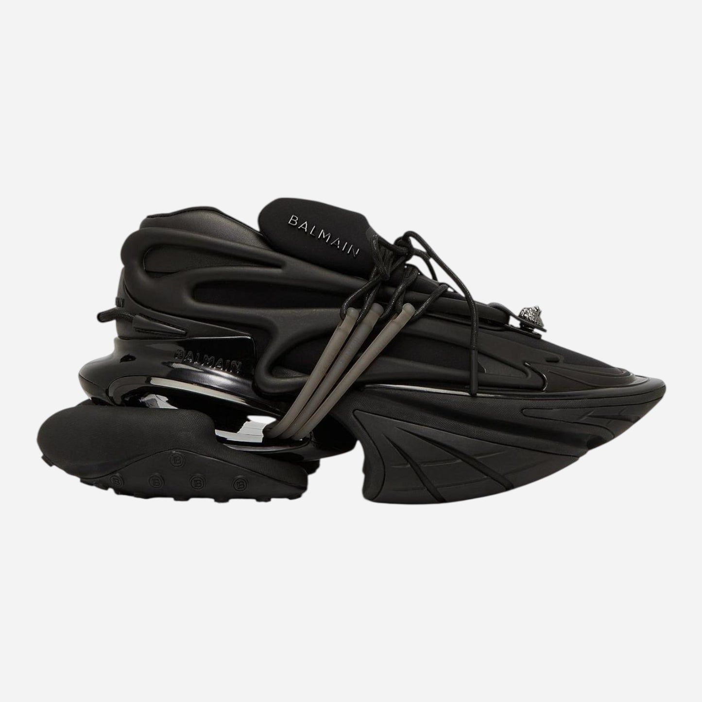 BALMAIN ‘Leather Unicorn Low-top’ - Black