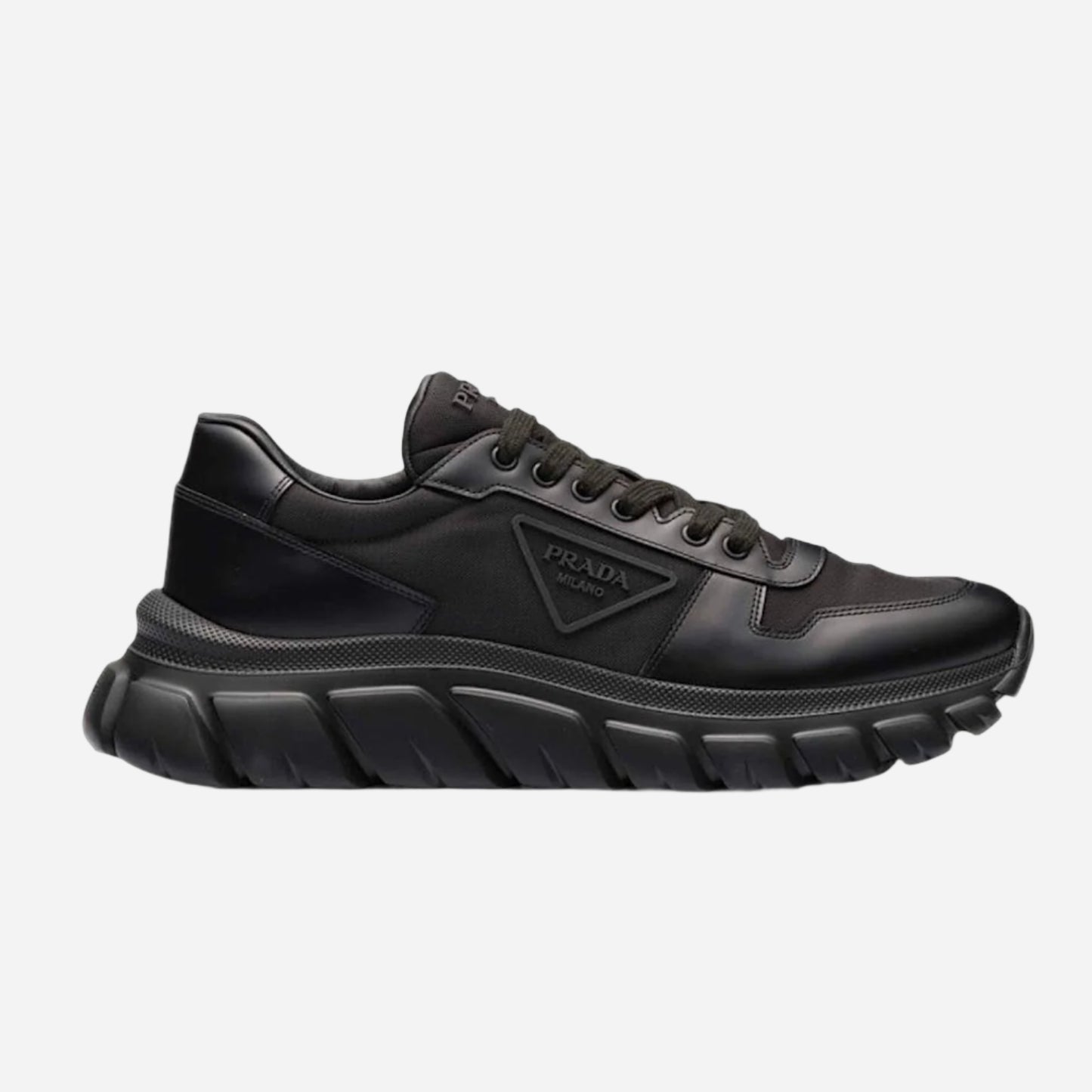 Prada ‘Re-Nylon & Brushed Leather’ - Black Low Top
