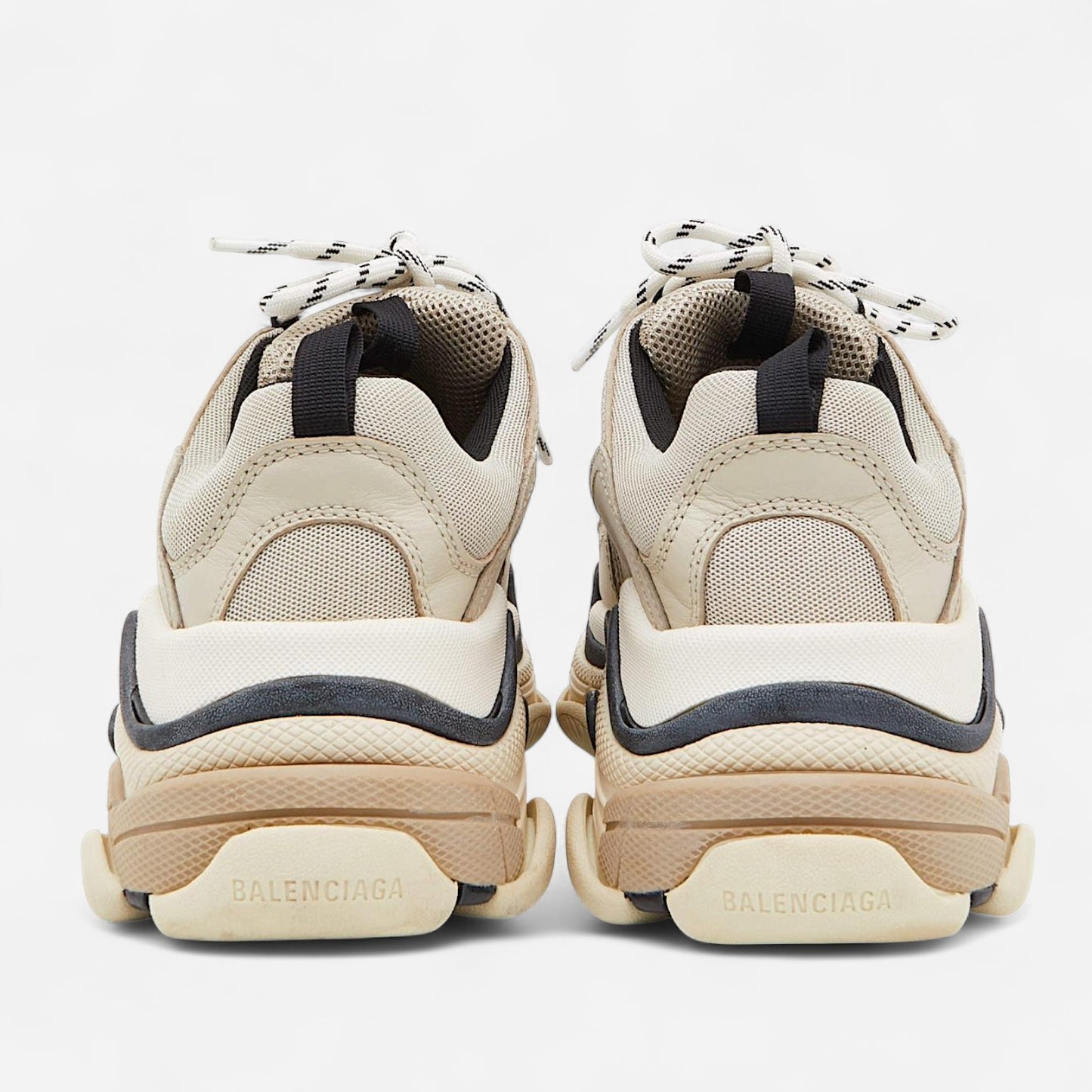 BALENCIAGA ‘Triple S Double Foam And Mesh’ - Black Vanille