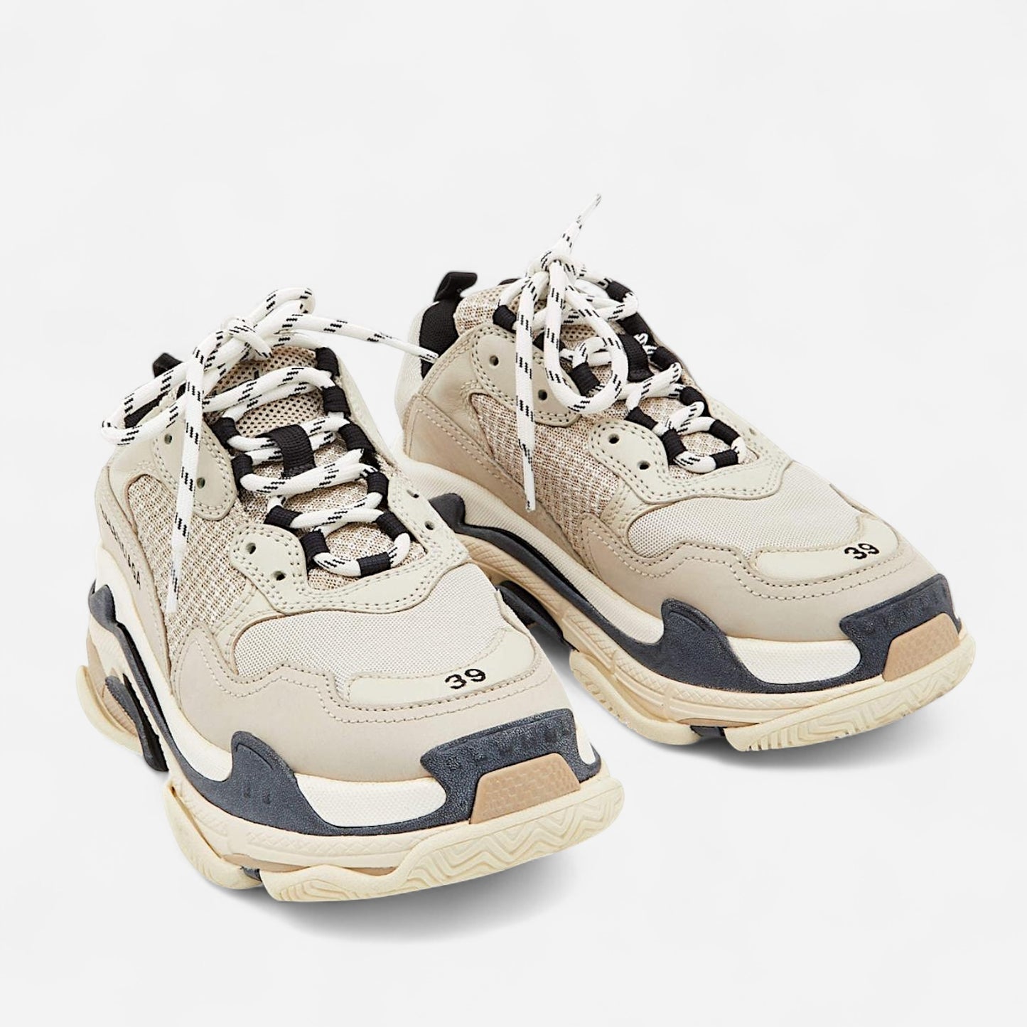 BALENCIAGA ‘Triple S Double Foam And Mesh’ - Black Vanille