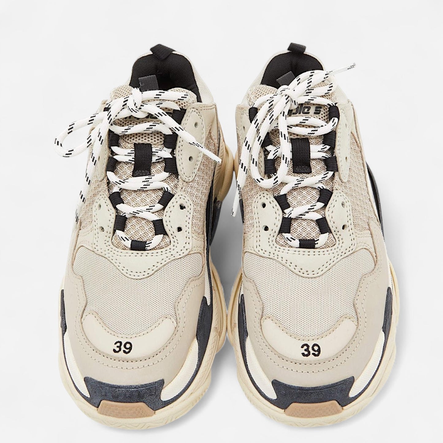 BALENCIAGA ‘Triple S Double Foam And Mesh’ - Black Vanille
