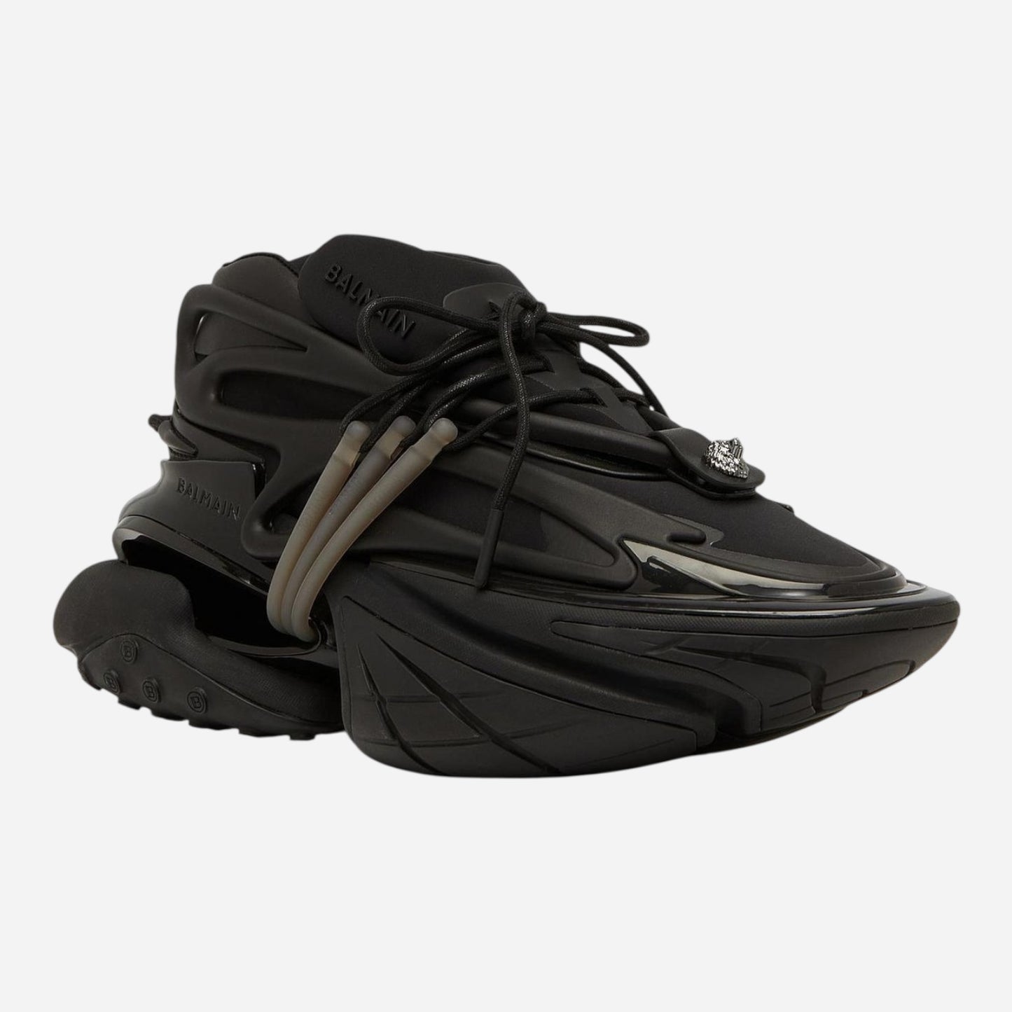BALMAIN ‘Leather Unicorn Low-top’ - Black