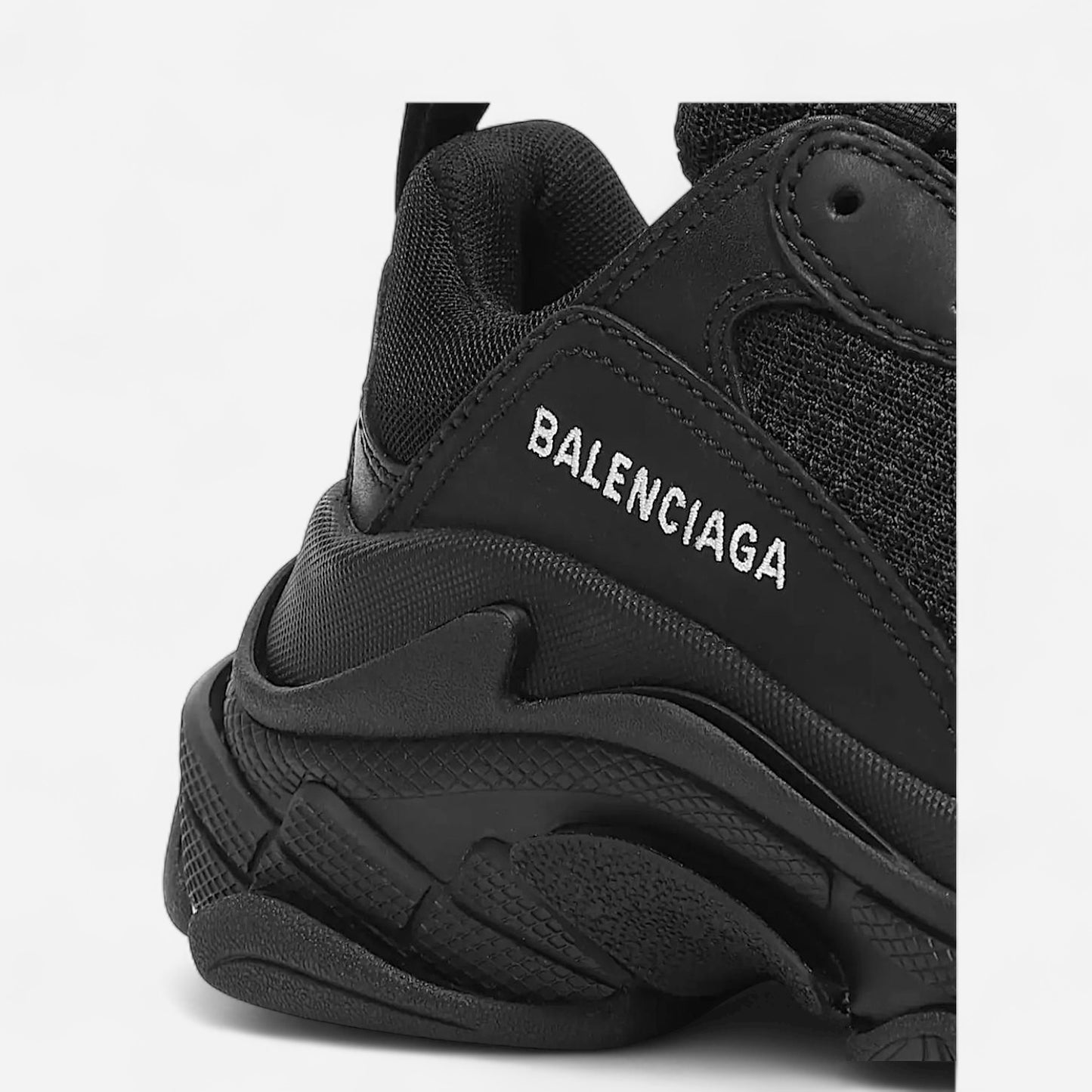 BALENCIAGA ‘Triple S Double Foam And Mesh’ - All Black