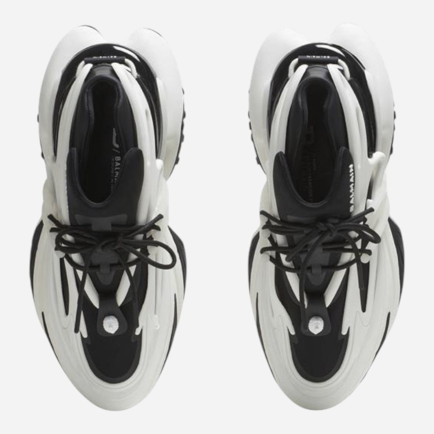 BALMAIN ‘Leather Unicorn Low-top’ - Black & White
