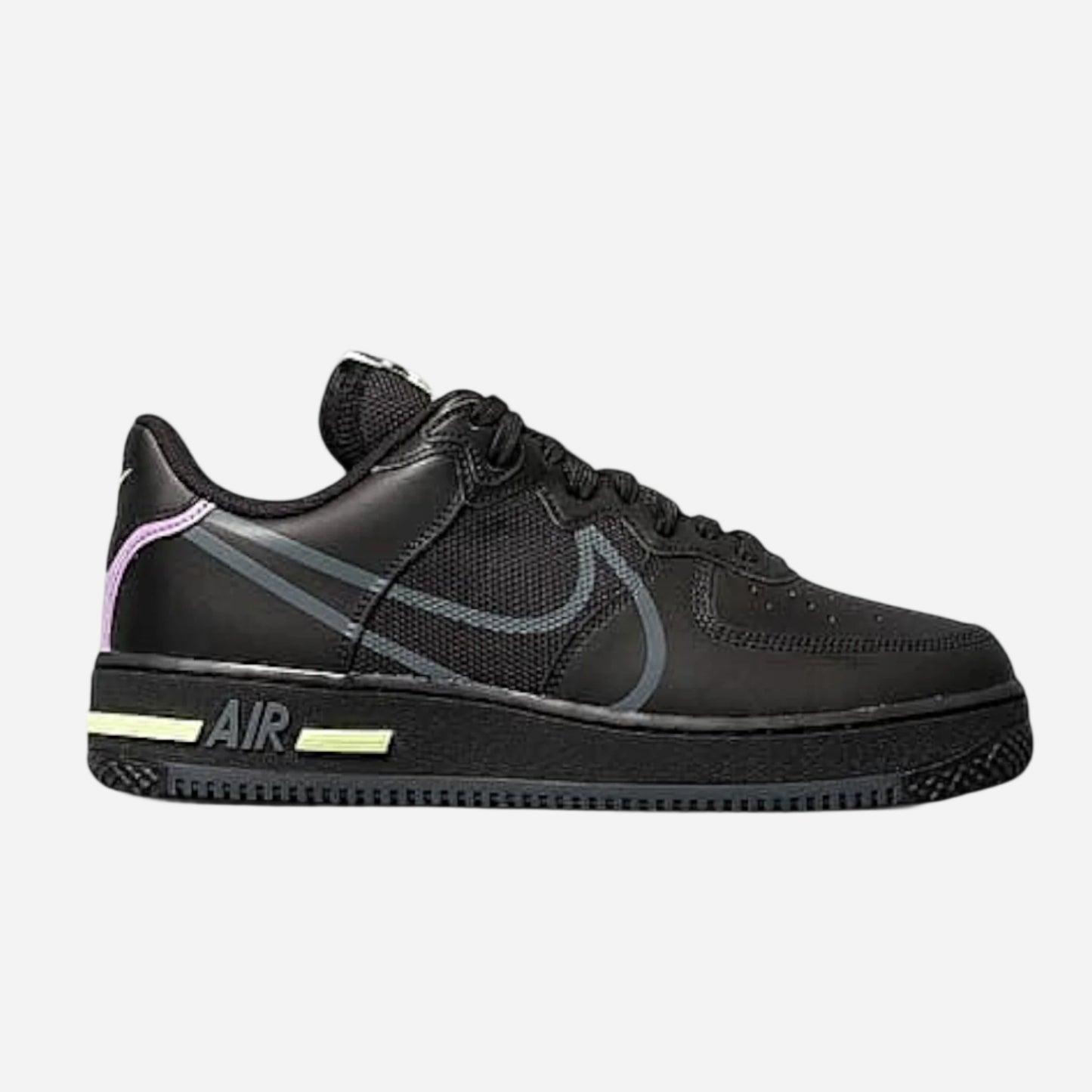 Nike ‘Air Force 1 Low 07’ - “Black Anthracite-Violet Star-Barely Volt”