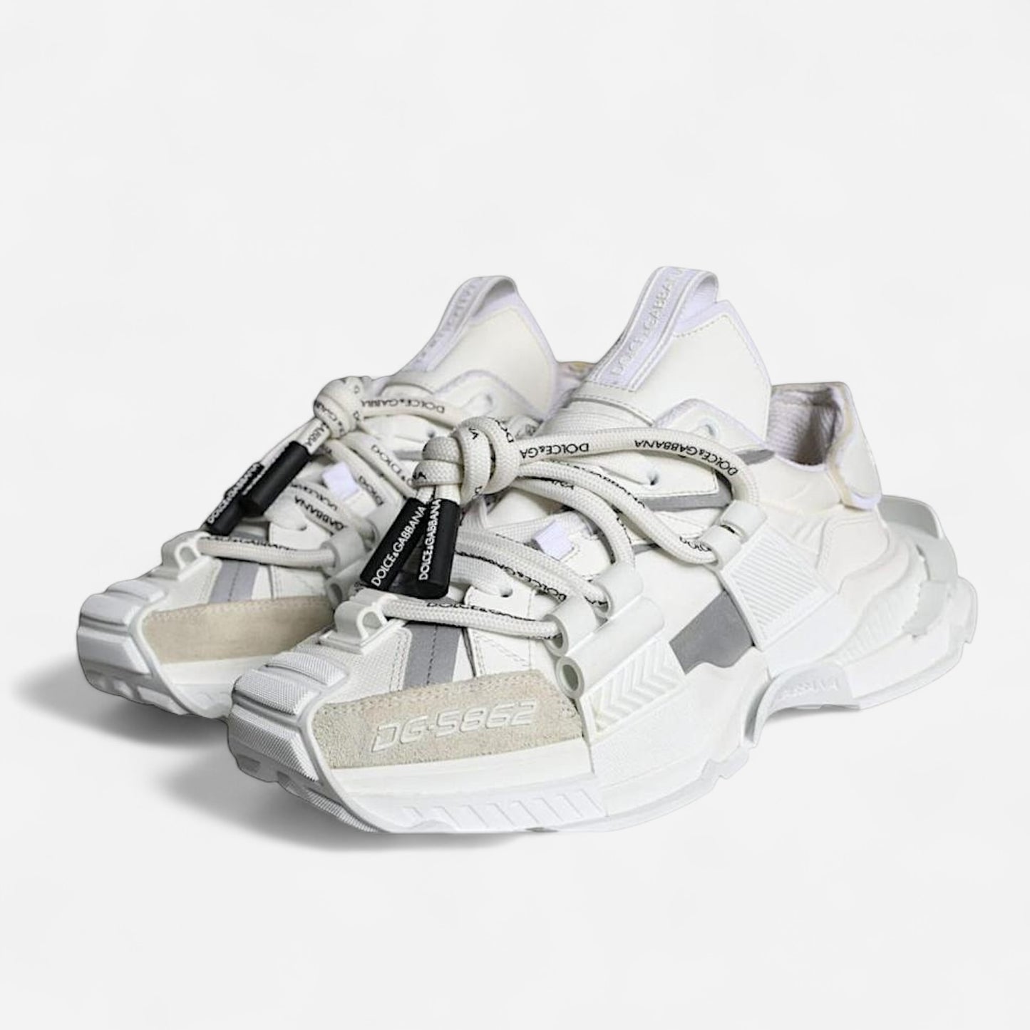 Dolce & Gabanna ‘Space Bassa Mixed Materials’ - Leather White