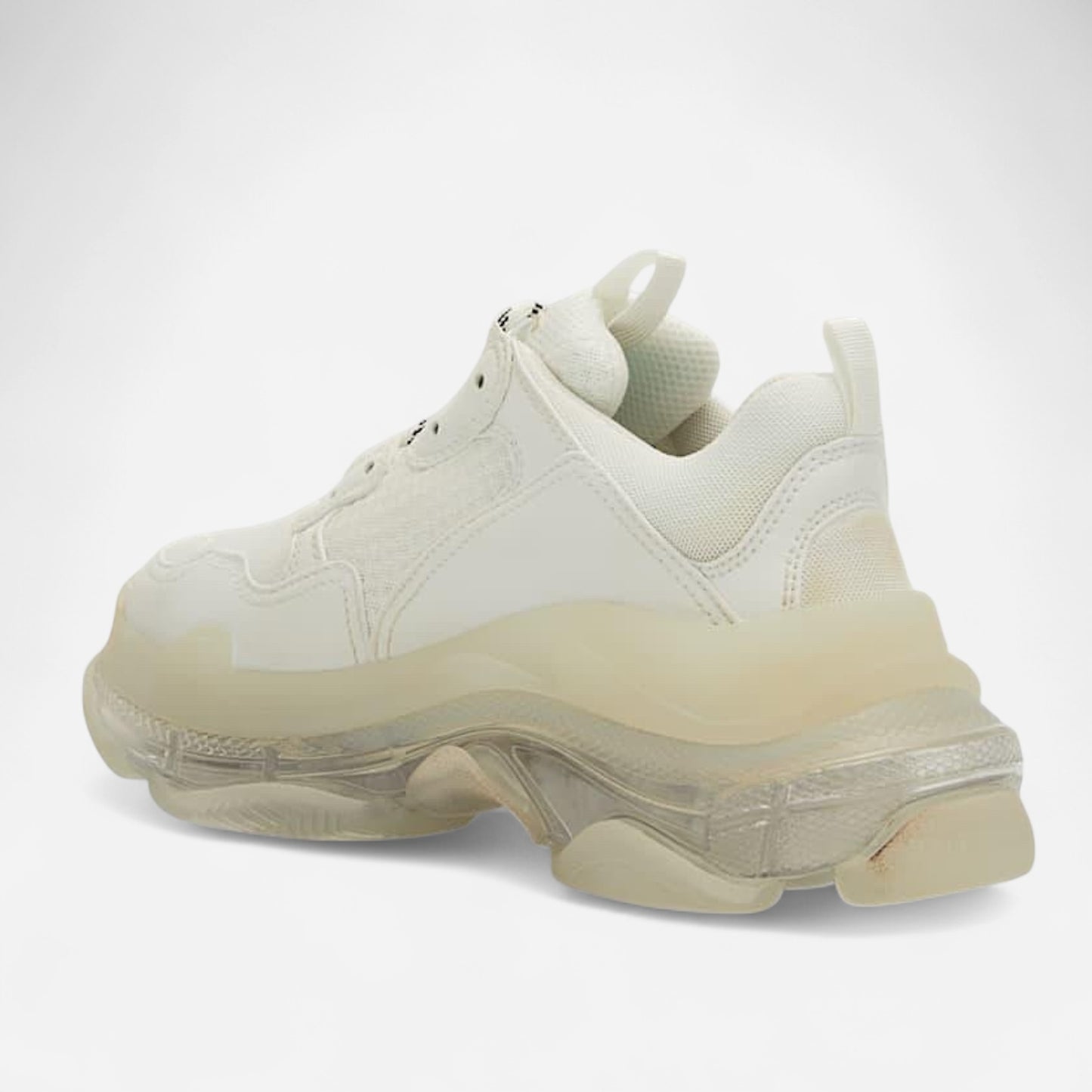 BALENCIAGA ‘Triple S Double Foam And Mesh’ - Clear Sole white