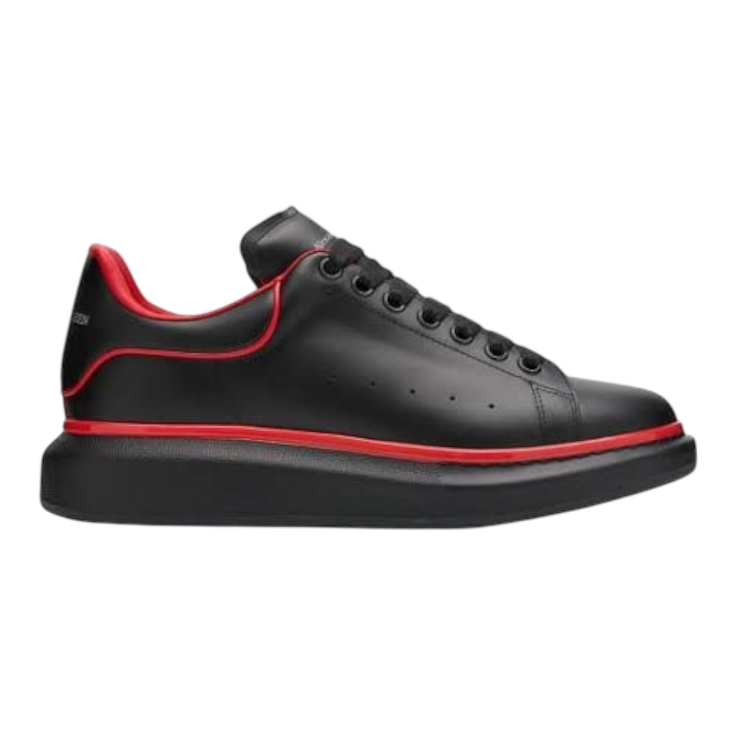 ALEXANDER MCQUEEN 'Oversized sneaker' - black with red lines