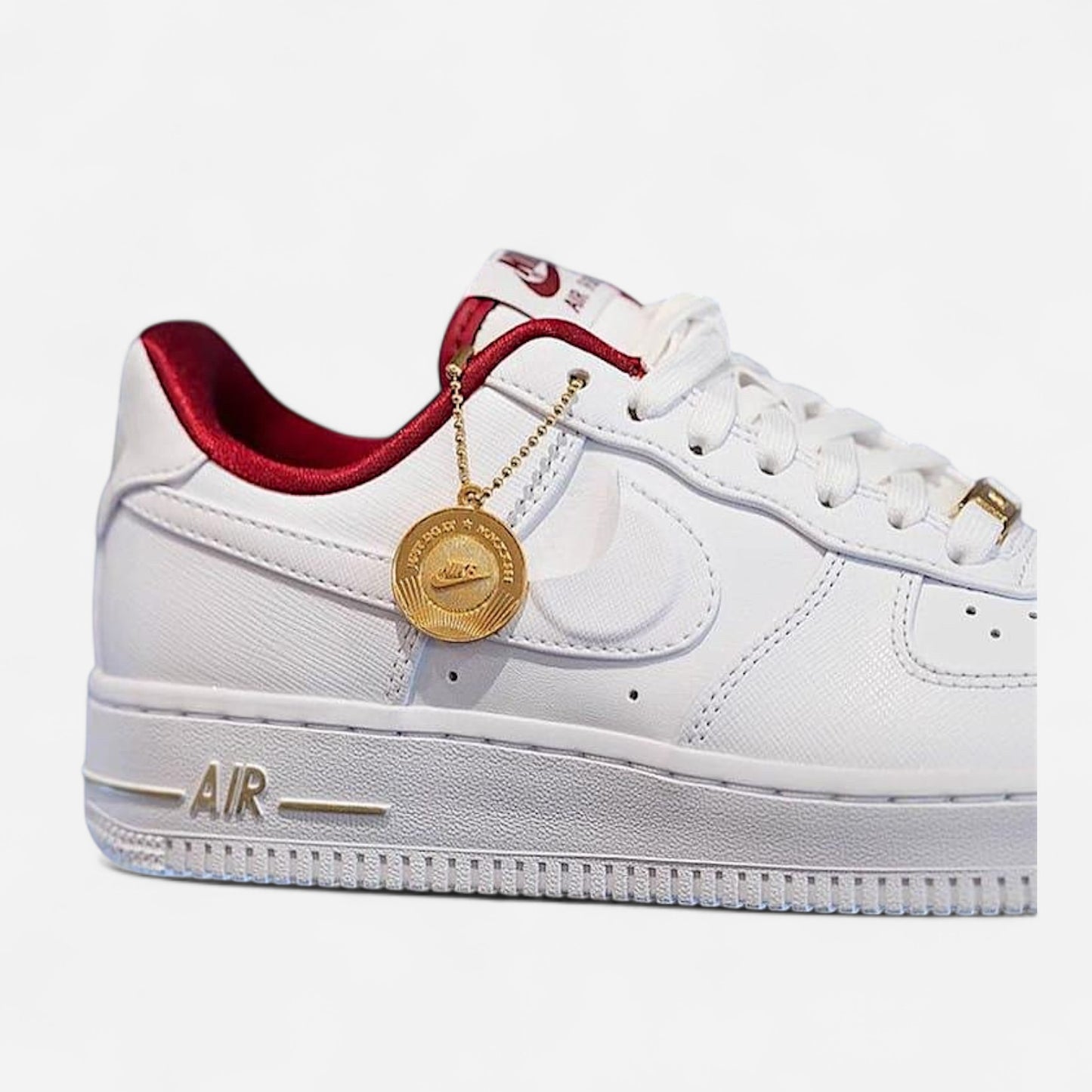 Nike ‘Air Force 1 Low’ - White Team Red with hanging tag