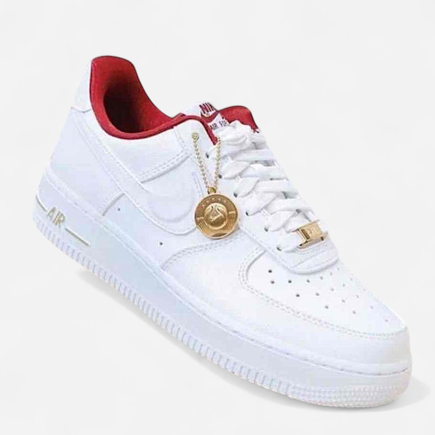 Nike ‘Air Force 1 Low’ - White Team Red with hanging tag