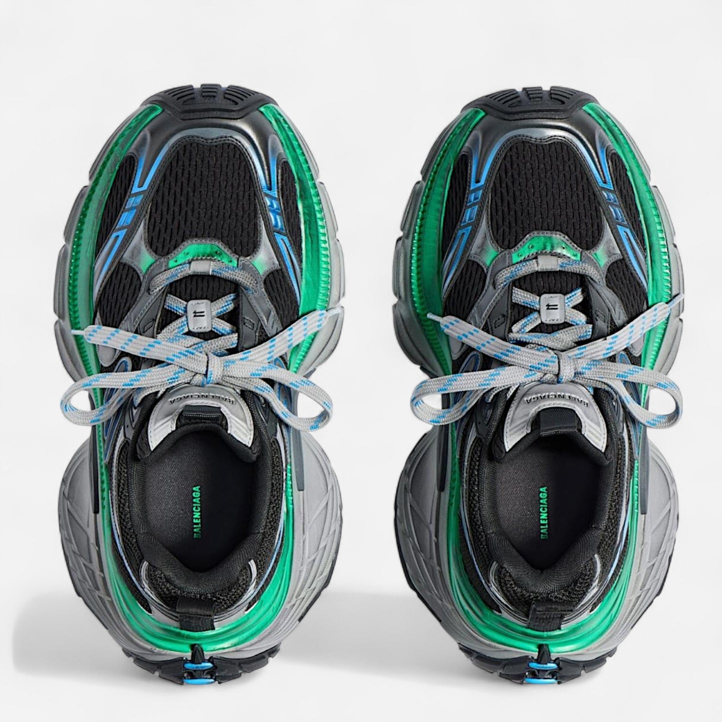 BALENCIAGA ‘10 XL Sneakers’ - Black Gray & Green