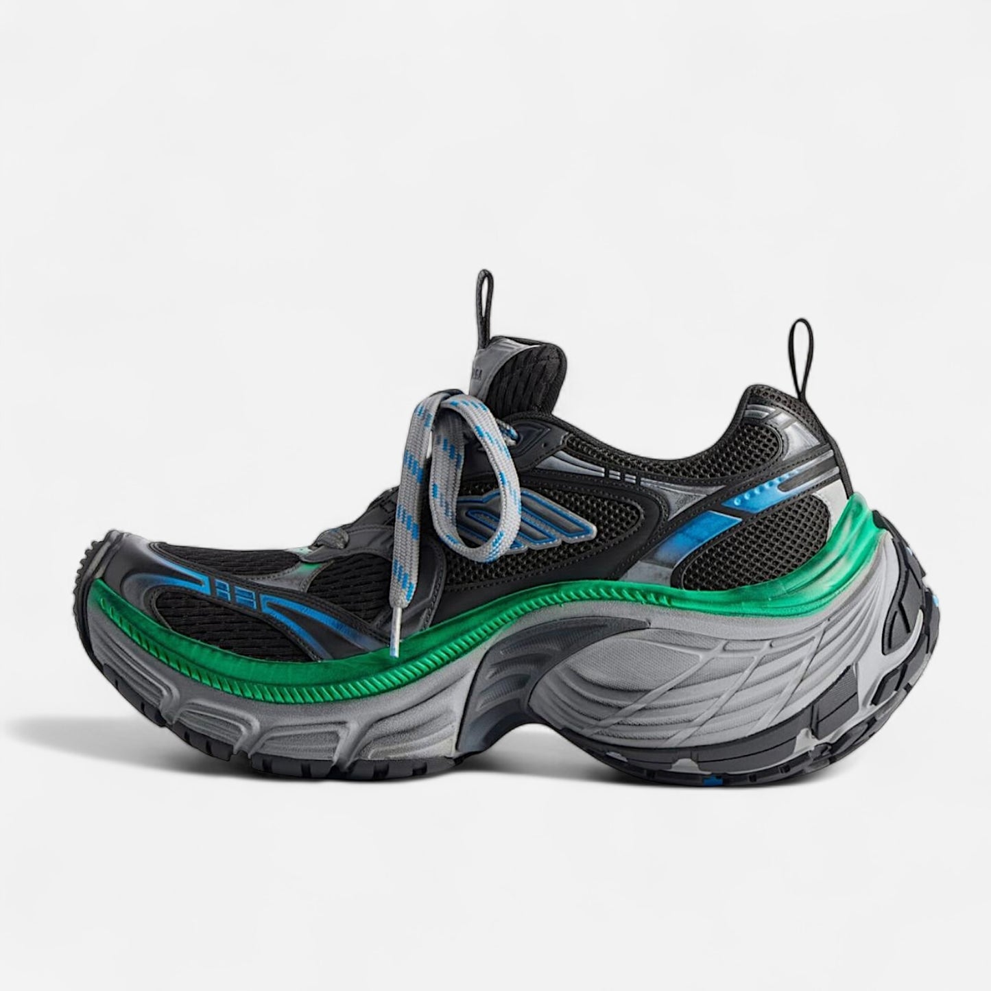 BALENCIAGA ‘10 XL Sneakers’ - Black Gray & Green