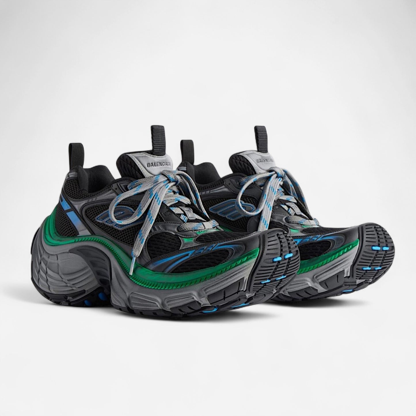 BALENCIAGA ‘10 XL Sneakers’ - Black Gray & Green