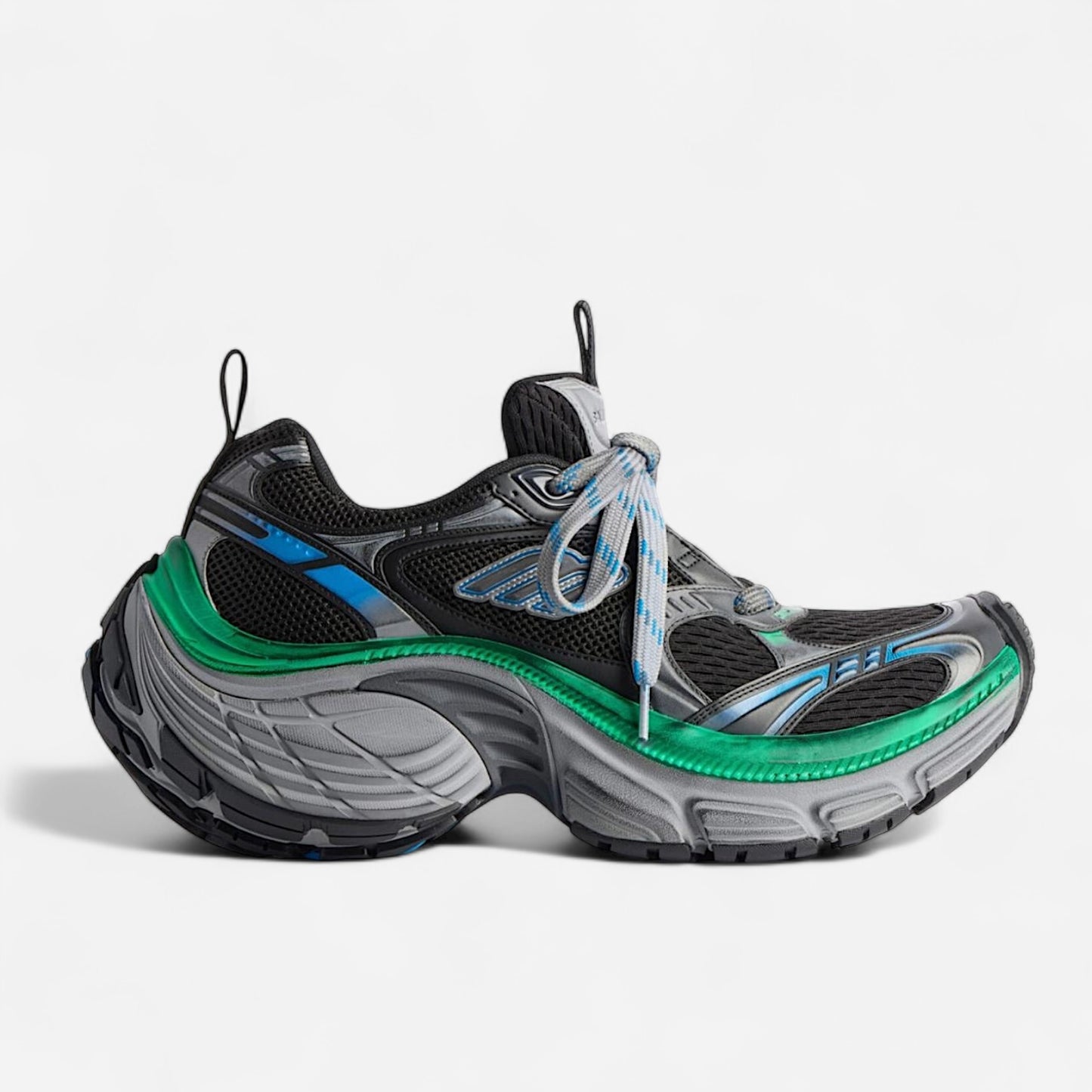 BALENCIAGA ‘10 XL Sneakers’ - Black Gray & Green