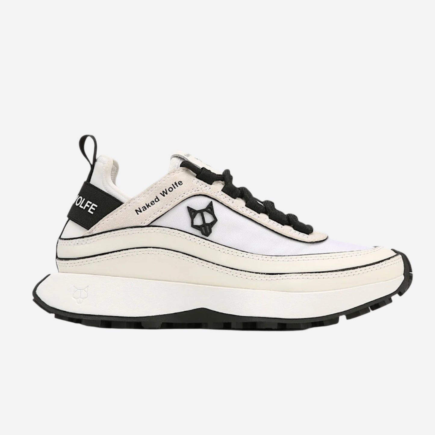 NAKED WOLFE ‘Petal White Nylon’ - Black & Grey
