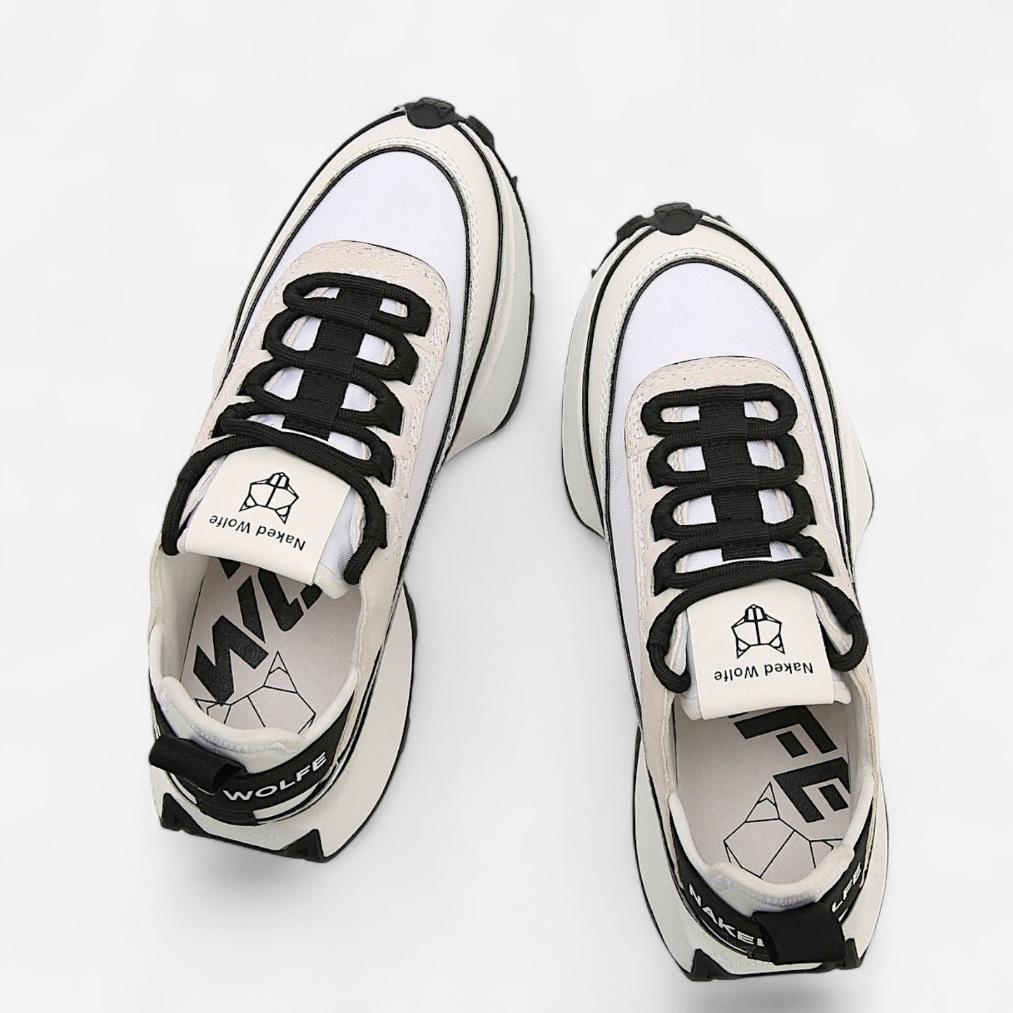 NAKED WOLFE ‘Petal White Nylon’ - Black & Grey
