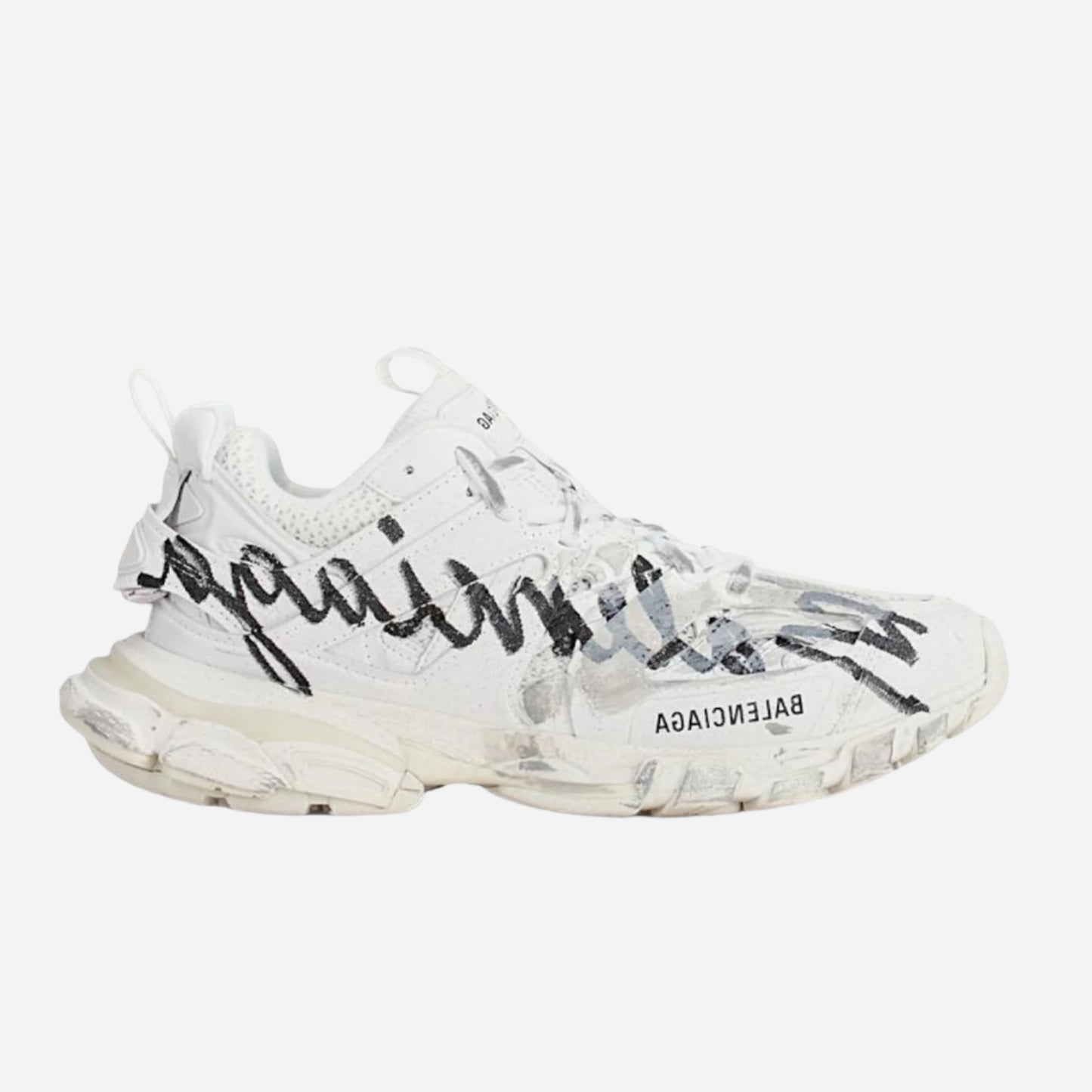 BALENCIAGA ‘Track Signature Sneakers’ - White
