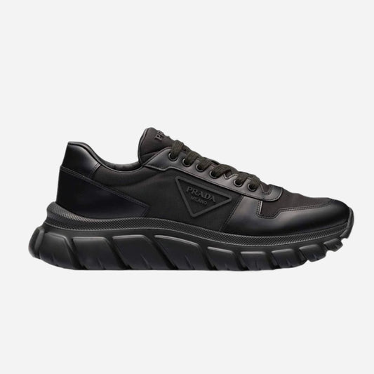 Prada ‘Re-Nylon & Brushed Leather’  - Black Low Top